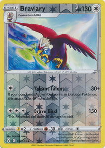 Reverse Holo Braviary 137/203 Uncommon Evolving Skies Pokemon TCG - guardiangamingtcgs