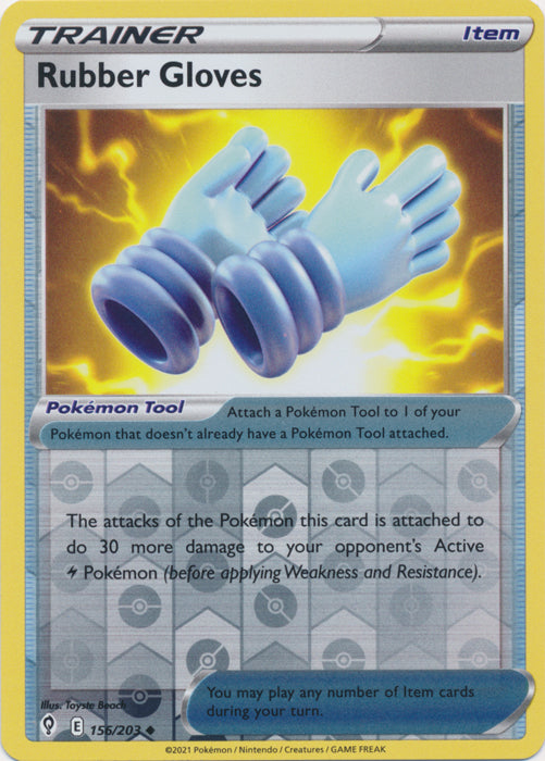 Reverse Holo  Rubber Gloves 156/203 Uncommon Evolving Skies - guardiangamingtcgs