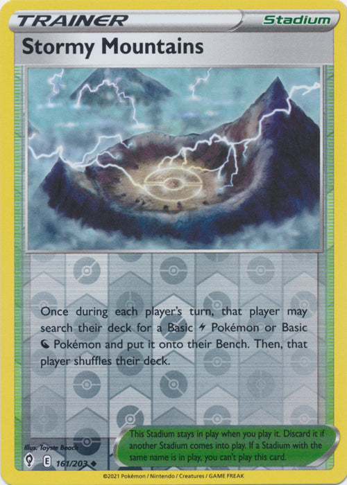 Reverse Holo  Stormy Mountains 161/203 Uncommon Evolving Skies - guardiangamingtcgs