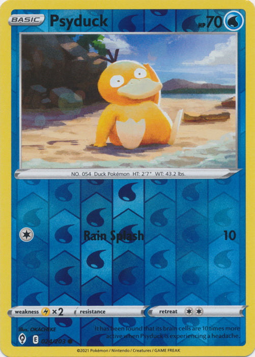 Reverse Holo  Psyduck 024/203 Common Evolving Skies - guardiangamingtcgs