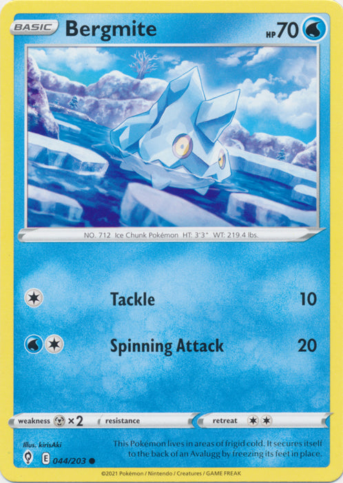 Bergmite 044/203 Common Evolving Skies Pokemon TCG - guardiangamingtcgs