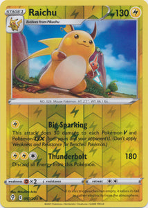 Reverse Holo  Raichu 050/203 Rare Evolving Skies - guardiangamingtcgs