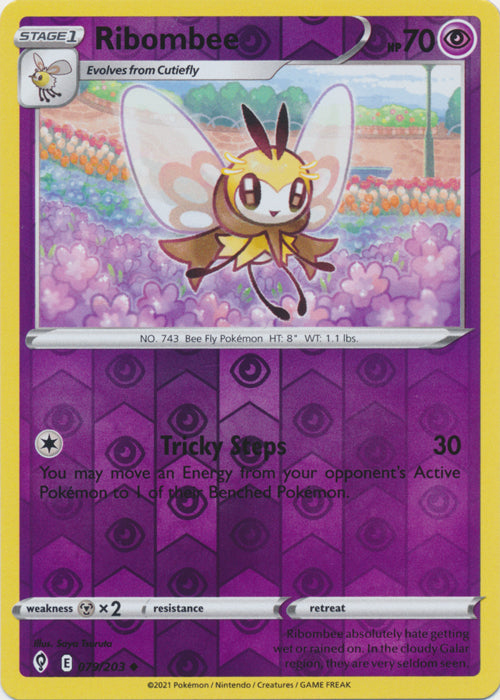 Reverse Holo  Ribombee 079/203 Uncommon Evolving Skies - guardiangamingtcgs