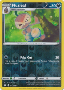 Reverse Holo  Nuzleaf 096/203 Uncommon Evolving Skies - guardiangamingtcgs