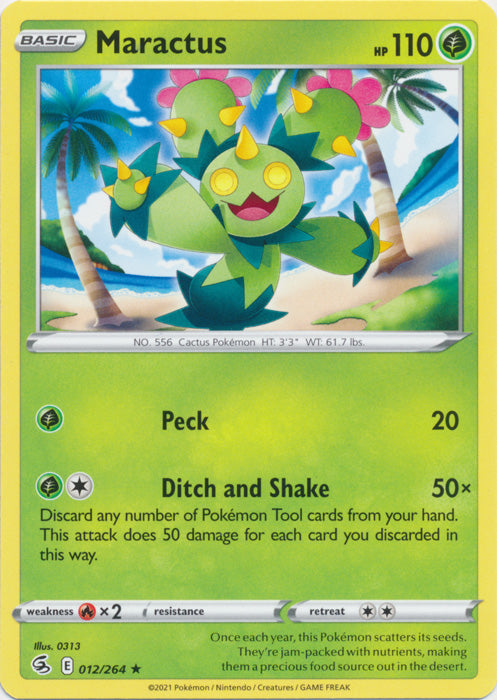 Maractus 012/264 Rare Fusion Strike Pokemon TCG - guardiangamingtcgs