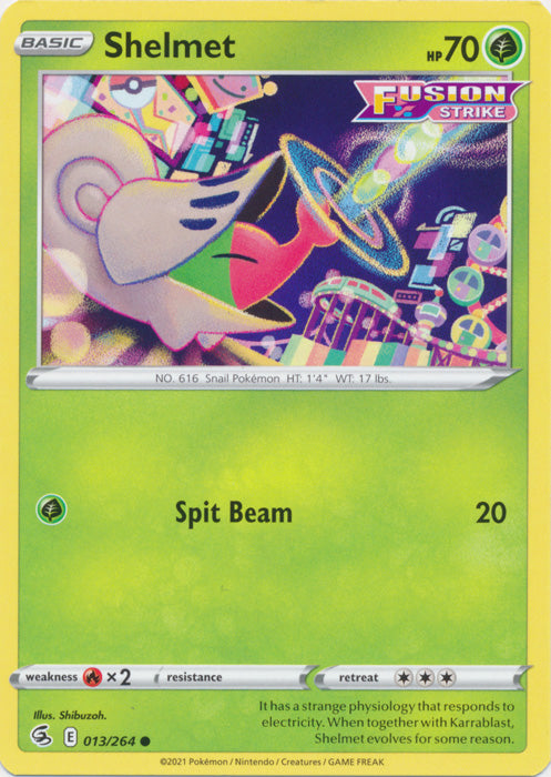 Shelmet 013/264 Common Fusion Strike Pokemon TCG - guardiangamingtcgs