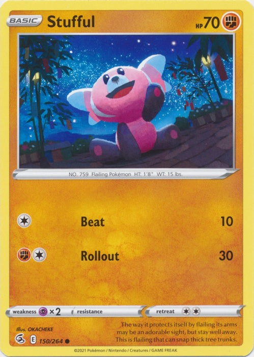 Stufful 150/264 Common Fusion Strike Pokemon TCG - guardiangamingtcgs