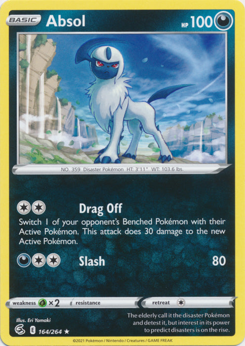 Absol 164/264 Rare Fusion Strike Pokemon TCG - guardiangamingtcgs