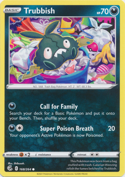 Trubbish 168/264 Common Fusion Strike Pokemon TCG - guardiangamingtcgs