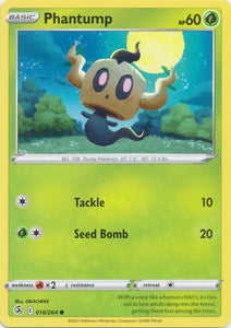 Phantump 016/264 Common Fusion Strike Pokemon TCG - guardiangamingtcgs