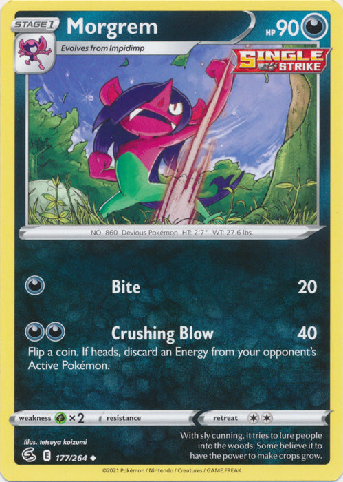 Morgrem 177/264 Uncommon Fusion Strike Pokemon TCG - guardiangamingtcgs