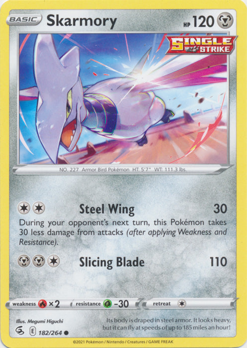 Skarmory 182/264 Common Fusion Strike Pokemon TCG - guardiangamingtcgs