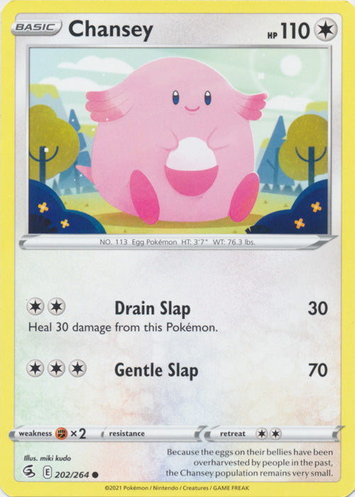 Chansey 202/264 Common Fusion Strike Pokemon TCG - guardiangamingtcgs