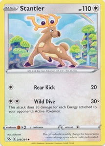 Stantler 208/264 Uncommon Fusion Strike Pokemon TCG - guardiangamingtcgs