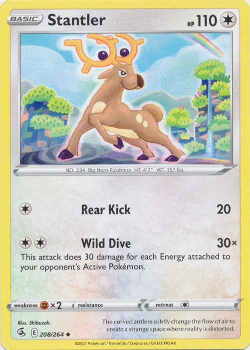 Stantler 208/264 Uncommon Fusion Strike Pokemon TCG - guardiangamingtcgs