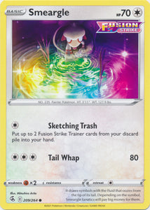 Smeargle 209/264 Common Fusion Strike Pokemon TCG - guardiangamingtcgs