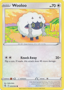 Wooloo  222/264 Common Fusion Strike Pokemon TCG - guardiangamingtcgs