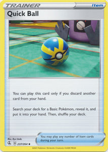 Quick Ball 237/264 Uncommon Fusion Strike Pokemon TCG - guardiangamingtcgs