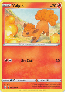 Vulpix  028/264 Common Fusion Strike Pokemon TCG - guardiangamingtcgs