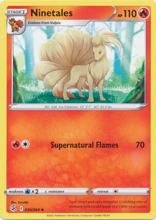 Ninetales  030/264 Uncommon Fusion Strike Pokemon TCG - guardiangamingtcgs