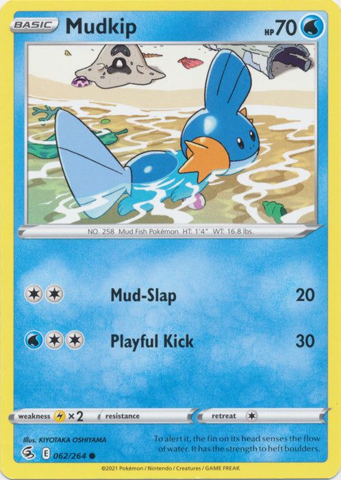 Mudkip 062/264 Common Fusion Strike Pokemon TCG - guardiangamingtcgs