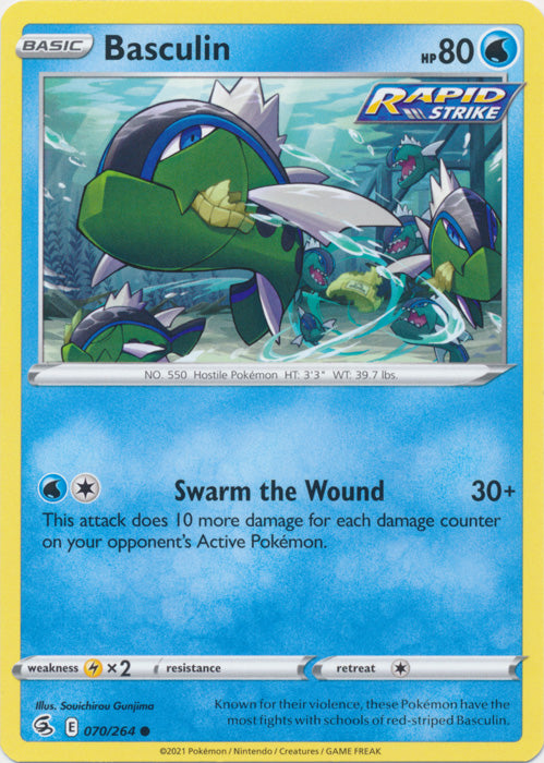 Basculin 070/264 Common Fusion Strike Pokemon TCG - guardiangamingtcgs