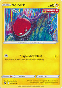 Voltorb 087/264 Common Fusion Strike Pokemon TCG - guardiangamingtcgs