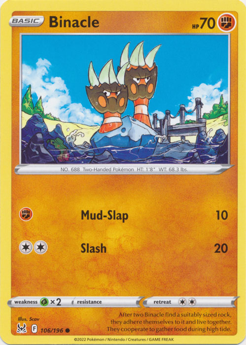 Binacle 106/196 Common Lost Origin Pokemon TCG - guardiangamingtcgs