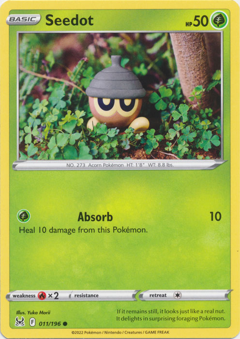 Seedot 011/196 Common Lost Origin Pokemon TCG - guardiangamingtcgs