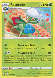 Roserade 015/196 Uncommon Lost Origin Pokemon TCG - guardiangamingtcgs