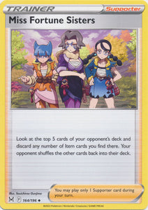 Miss Fortune Sisters 164/196 Uncommon Lost Origin Pokemon TCG - guardiangamingtcgs