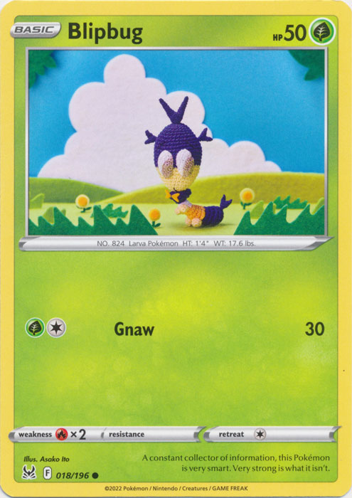 Blipbug 018/196 Common Lost Origin Pokemon TCG - guardiangamingtcgs