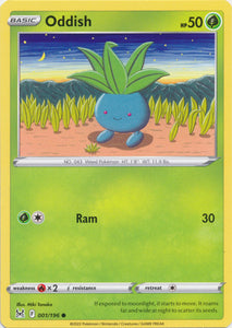 Oddish 001/196 Common Lost Origin Pokemon TCG - guardiangamingtcgs