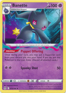 Banette 073/196 Rare Lost Origin Pokemon TCG - guardiangamingtcgs