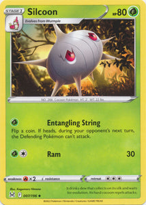 Silcoon 007/196 Uncommon Lost Origin Pokemon TCG - guardiangamingtcgs