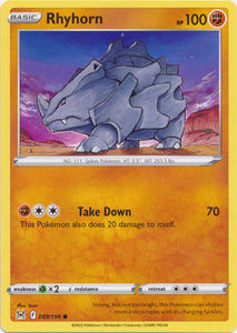 Rhyhorn 089/196 Common Lost Origin Pokemon TCG - guardiangamingtcgs