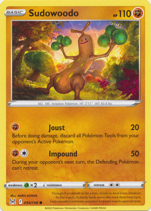 Sudowoodo 094/196 Common Lost Origin Pokemon TCG - guardiangamingtcgs