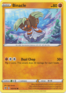 Binacle 103/192 Common Rebel Clash Pokemon TCG - guardiangamingtcgs