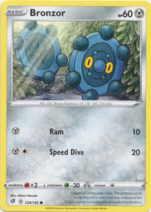 Bronzor 129/192 Common Rebel Clash Pokemon TCG - guardiangamingtcgs