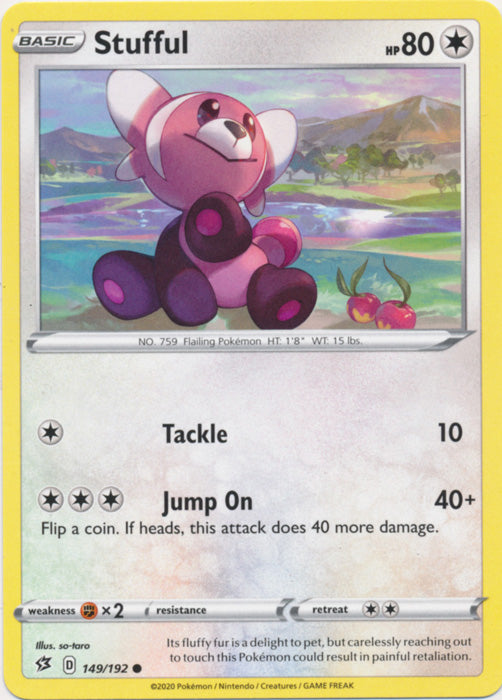 Stufful 149/192 Common Rebel Clash Pokemon TCG - guardiangamingtcgs