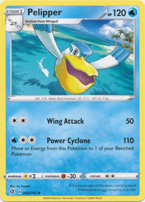 Pelipper 042/192 Uncommon Rebel Clash Pokemon TCG - guardiangamingtcgs