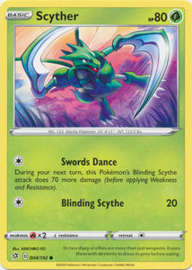 Scyther 004/192 Common Rebel Clash Pokemon TCG - guardiangamingtcgs