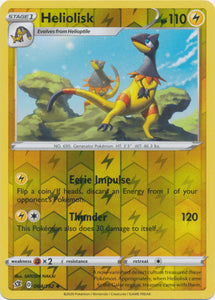 Reverse Holo Heliolisk 064/192 Uncommon Rebel Clash Pokemon TCG - guardiangamingtcgs