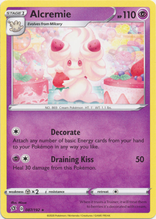 Alcremie 087/192 Rare Rebel Clash Pokemon TCG - guardiangamingtcgs