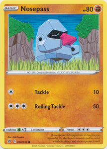 Nosepass 096/192 Common Rebel Clash Pokemon TCG - guardiangamingtcgs