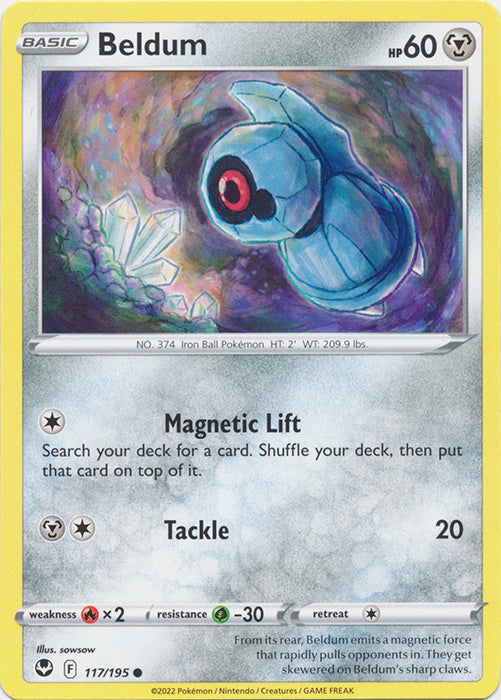 Beldum 117/195 Common Silver Tempest Pokemon TCG - guardiangamingtcgs