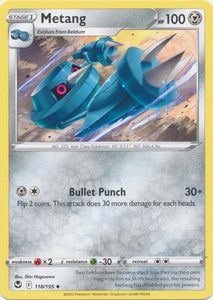 Metang 118/195 Uncommon Silver Tempest Pokemon TCG - guardiangamingtcgs