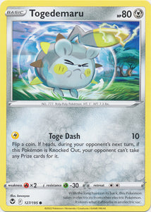 Togedemaru 127/195 Common Silver Tempest Pokemon TCG - guardiangamingtcgs