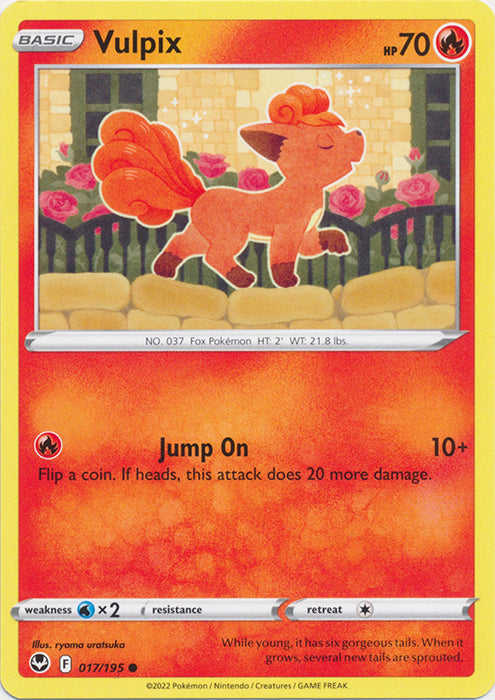 Vulpix 017/195 Common Silver Tempest Pokemon TCG - guardiangamingtcgs