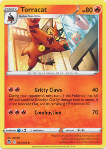 Torracat 031/195 Uncommon Silver Tempest Pokemon TCG - guardiangamingtcgs